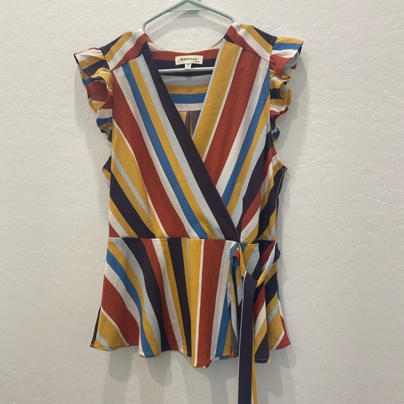 Monteau Tops - Monteau Los Angeles wrap blouse XL